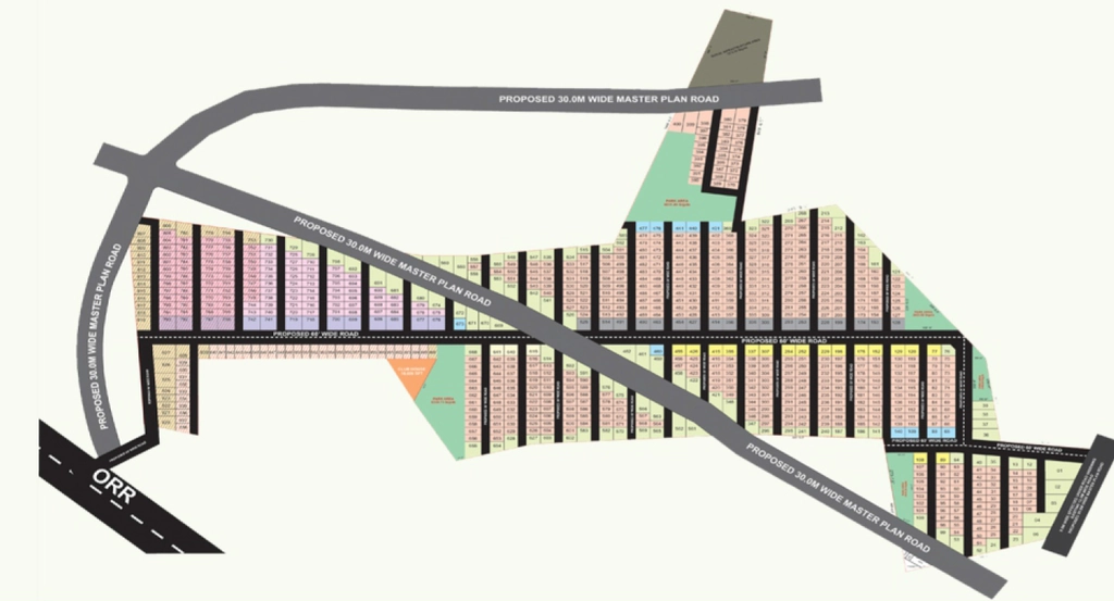 Master Plan of Kaythri Green Leaf in Shamirpet, Hyderabad - Image 420157