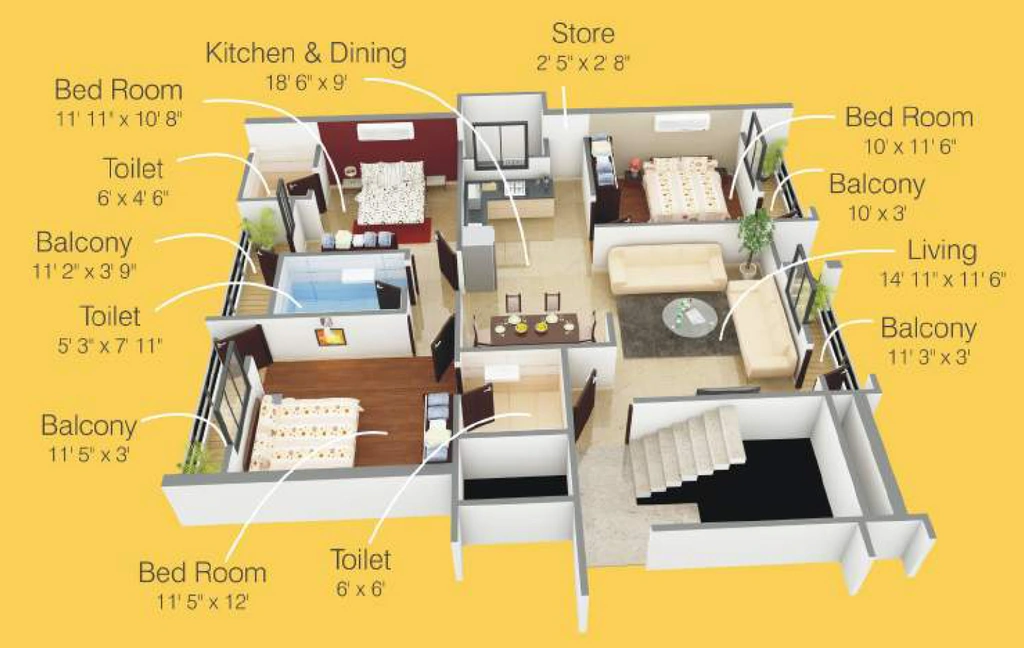3 BHK Flat in Baheti Kasturi Residency in Pal Gaon, Jodhpur - Image 925418