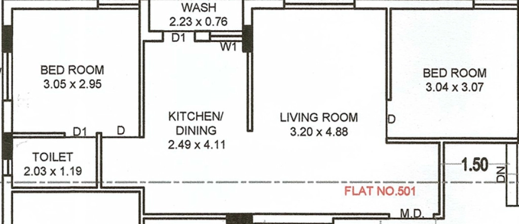 2 BHK Flat in Amba Vraj Bhoomi in Mavdi, Rajkot - Image 925359