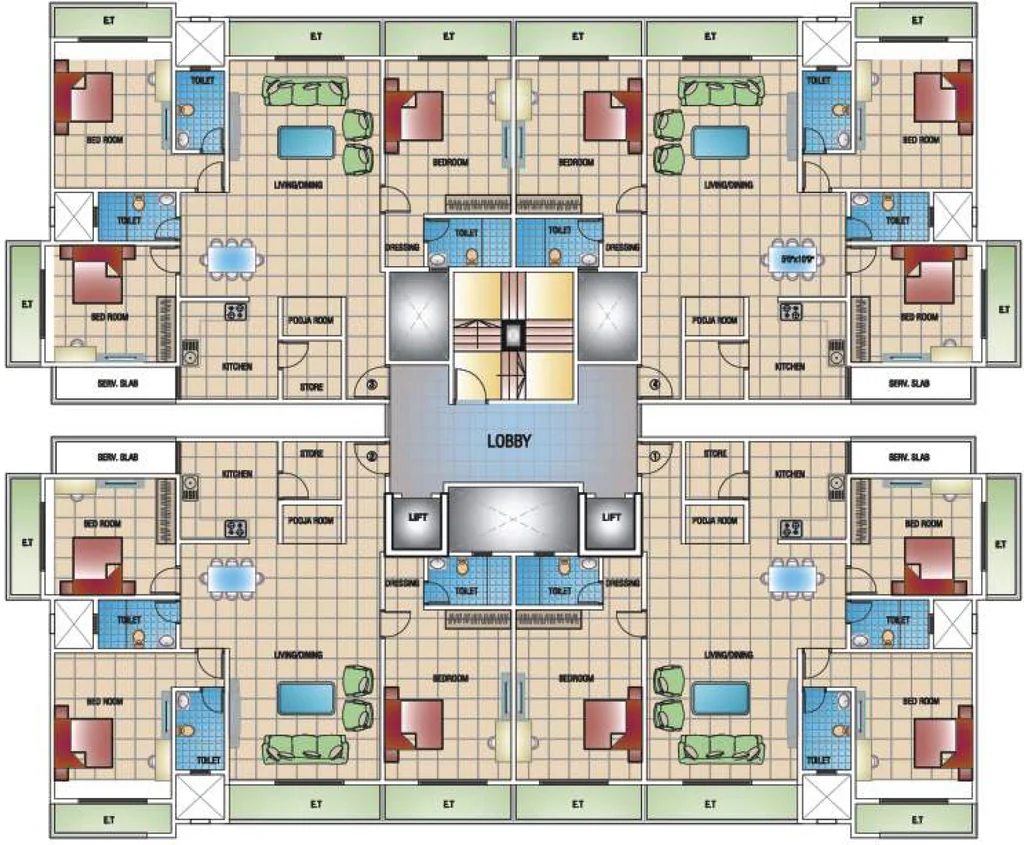 Floor Plan of Mangaldeep Ratanada in Ratanada, Jodhpur - Image 420441