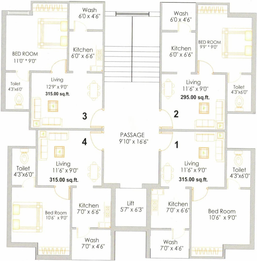 Floor Plan of Asman Avenue in Mavdi, Rajkot - Image 420219