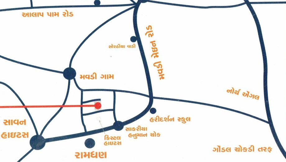 Location of Asman Avenue in Mavdi, Rajkot - Image 420218