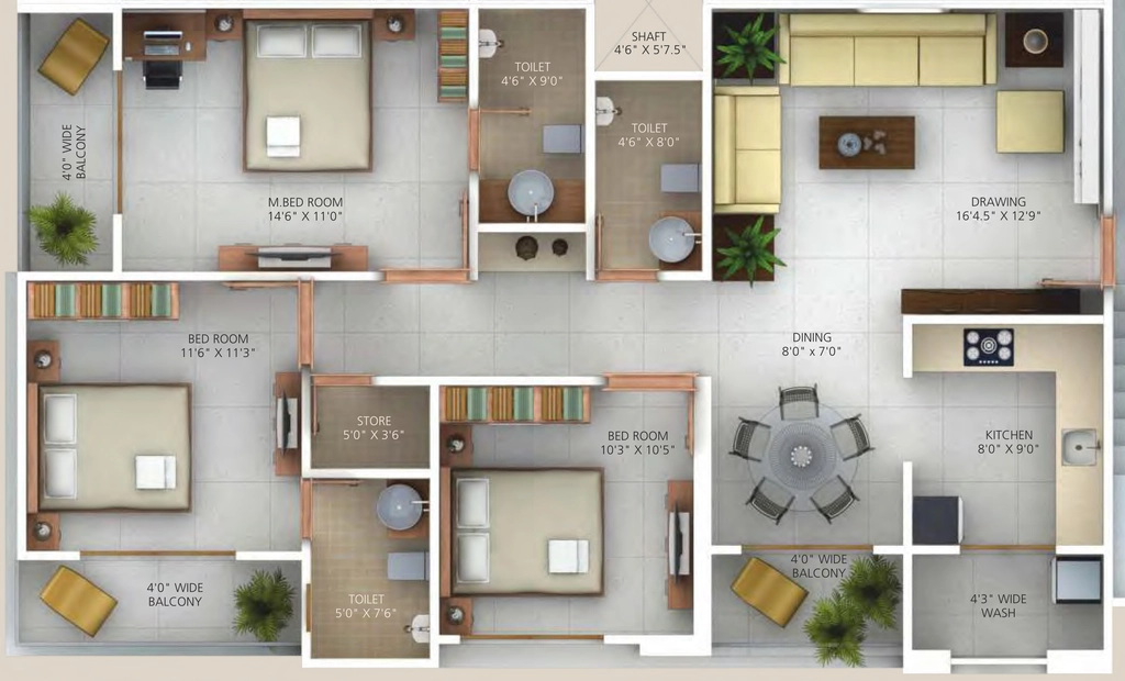 3 BHK Flat in Mannant Ambience in null, Jodhpur - Image 925430