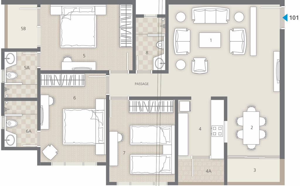 3 BHK Flat in Mannant Antilia in Ashok Nagar, Jodhpur - Image 925431