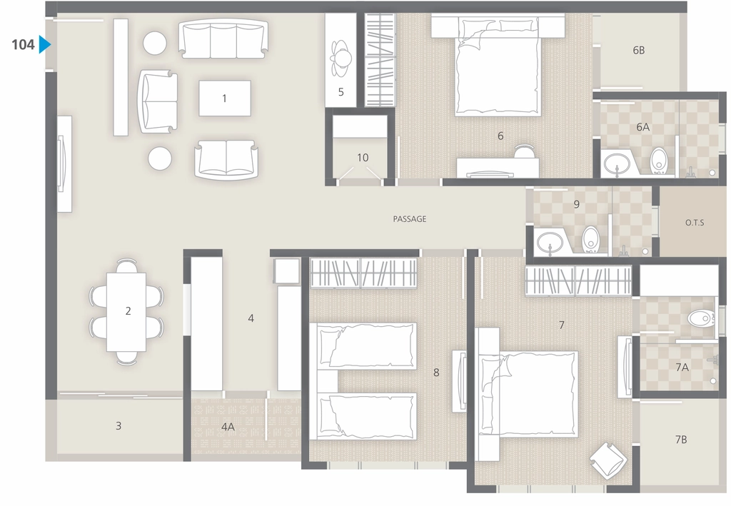 3 BHK Flat in Mannant Antilia in Ashok Nagar, Jodhpur - Image 925432