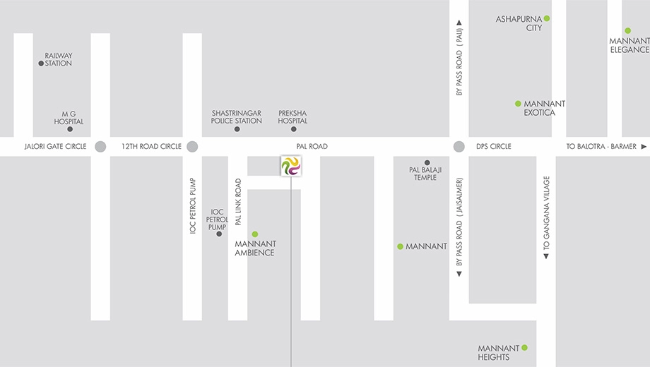 Location of Mannant Antilia in Ashok Nagar, Jodhpur - Image 420463