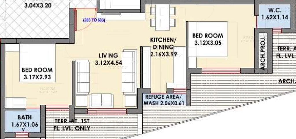 2 BHK Flat in Avisa One in Mavdi, Rajkot - Image 925371