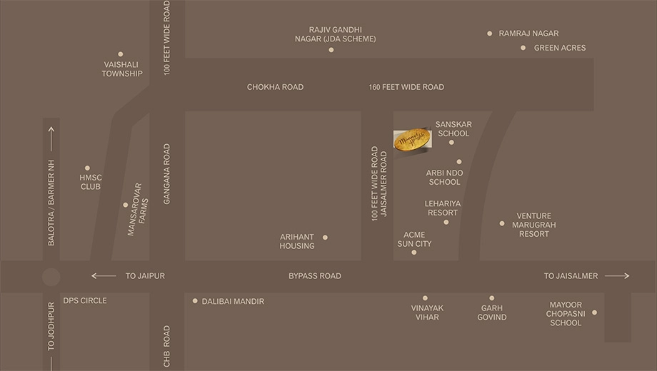 Location of Mannant Heights in Chaukhan, Jodhpur - Image 420482