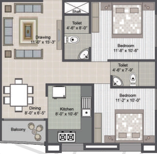2 BHK Flat in Mannant Pearl in Sardarpura, Jodhpur - Image 925440