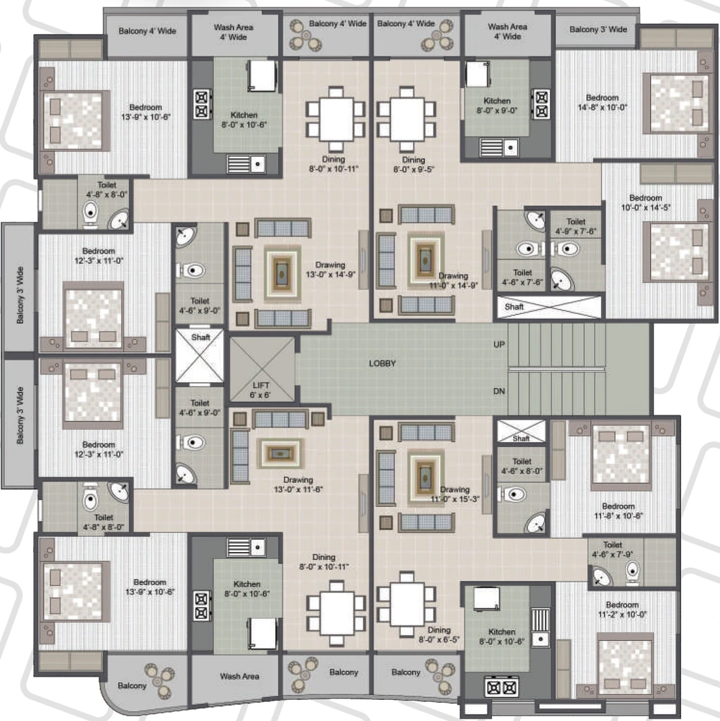 Floor Plan of Mannant Pearl in Sardarpura, Jodhpur - Image 420501