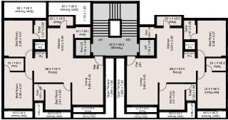 Floor Plan of Balaji Heaven Heights in Mota Mava, Rajkot - Image 420243