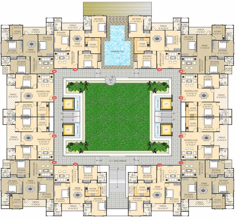 Floor Plan of Pachar Indra Raj in Bhagat Ki Kothi, Jodhpur - Image 420527