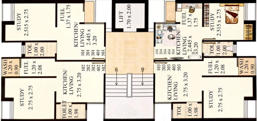 Floor Plan of Ravibhai City Icon in Mavdi, Rajkot - Image 420255