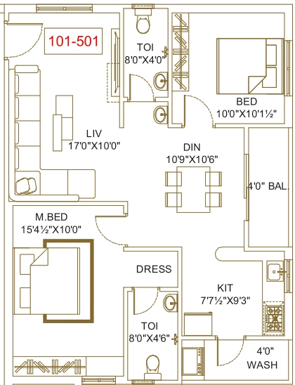 2 BHK Flat in Bandi Capital Gateway in Gollapudi, Vijayawada - Image 925375