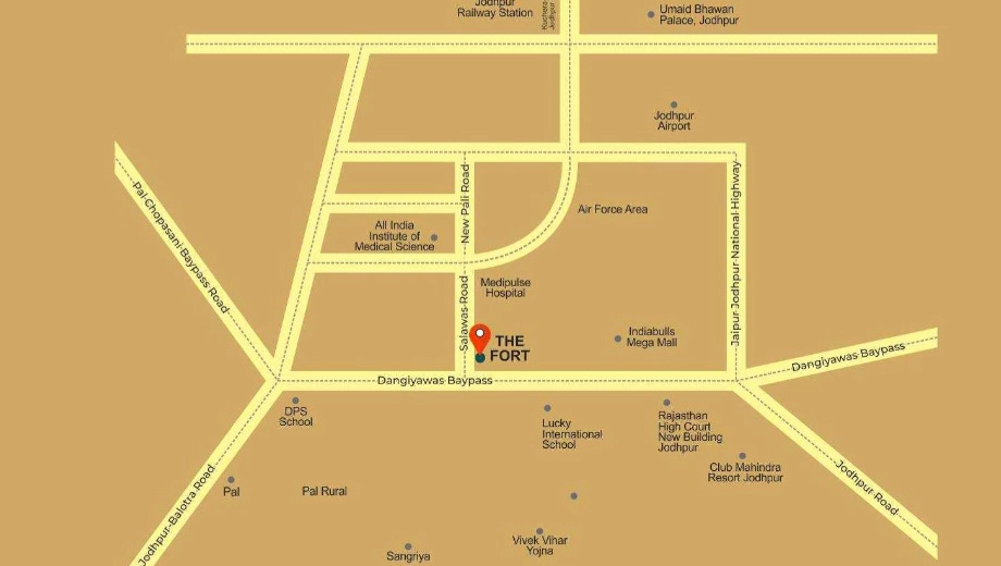 Location of Subham The Fort in Sangriya, Jodhpur - Image 420944