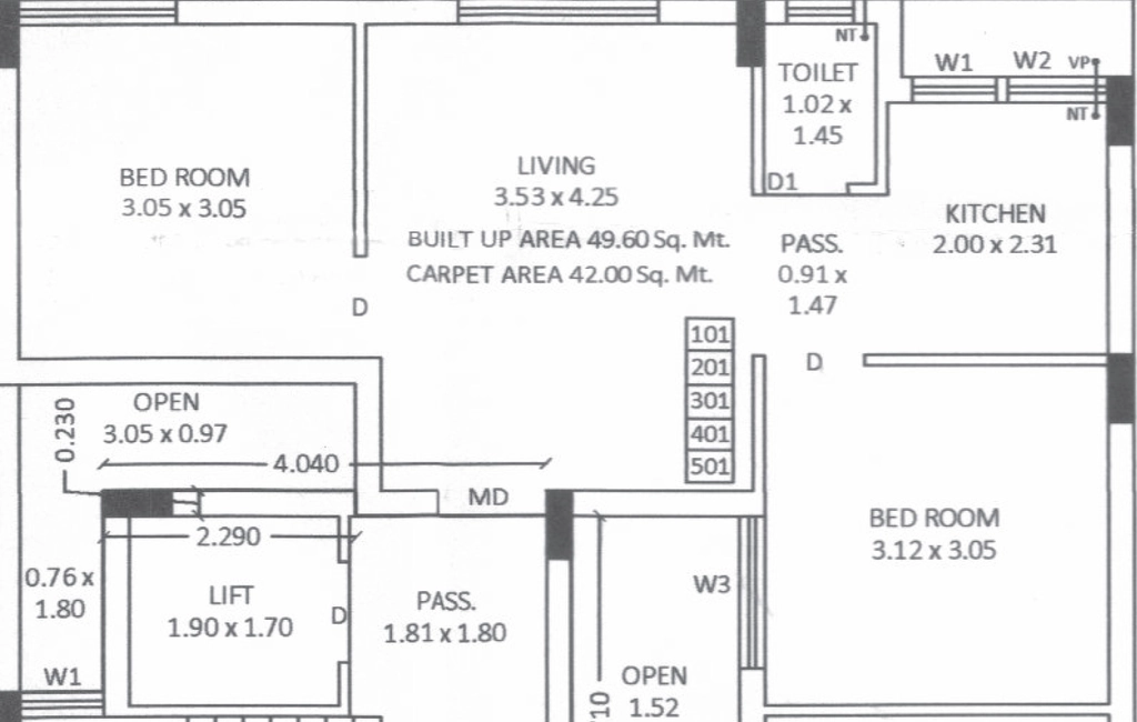 2 BHK Flat in Gitaben Dev Palace in Mavdi, Rajkot - Image 925380