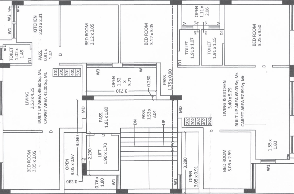Floor Plan of Gitaben Dev Palace in Mavdi, Rajkot - Image 420280