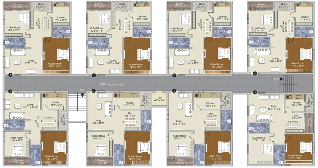 Floor Plan of Devis Nirvana in Gollapudi, Vijayawada - Image 420287