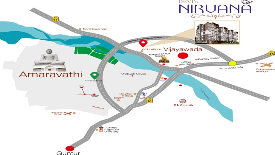 Location of Devis Nirvana in Gollapudi, Vijayawada - Image 420286
