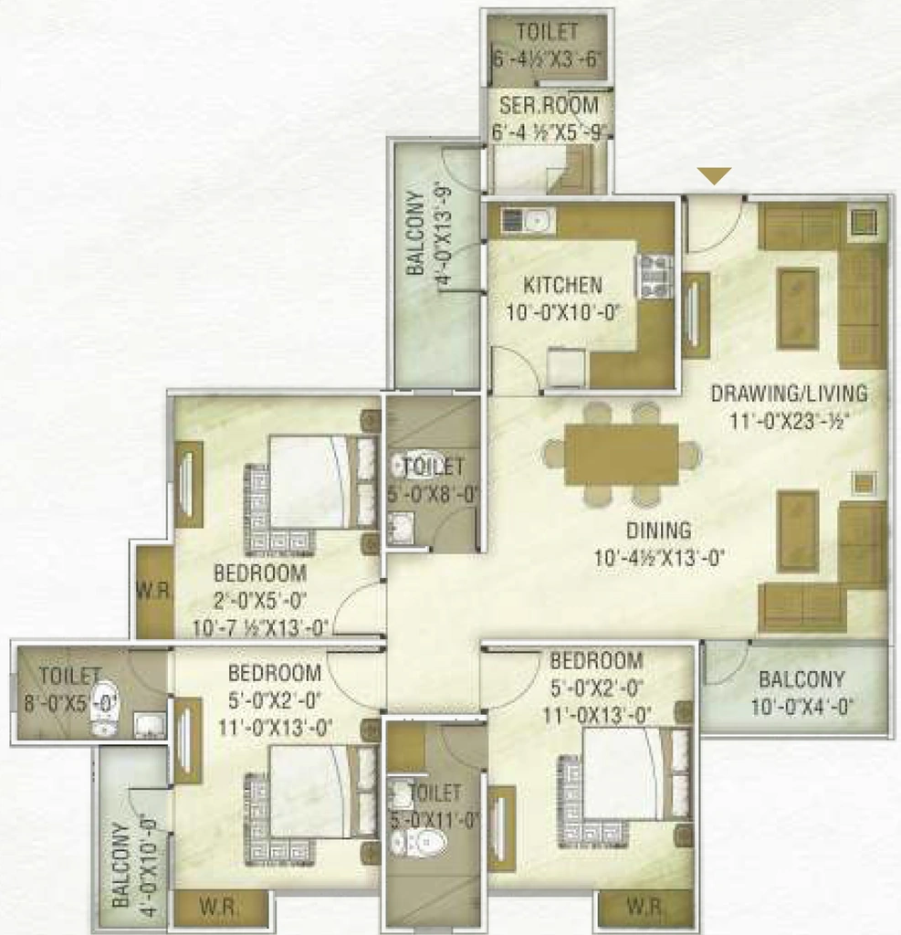 3 BHK Flat in Unique Apex Towers in Sangriya, Jodhpur - Image 925466