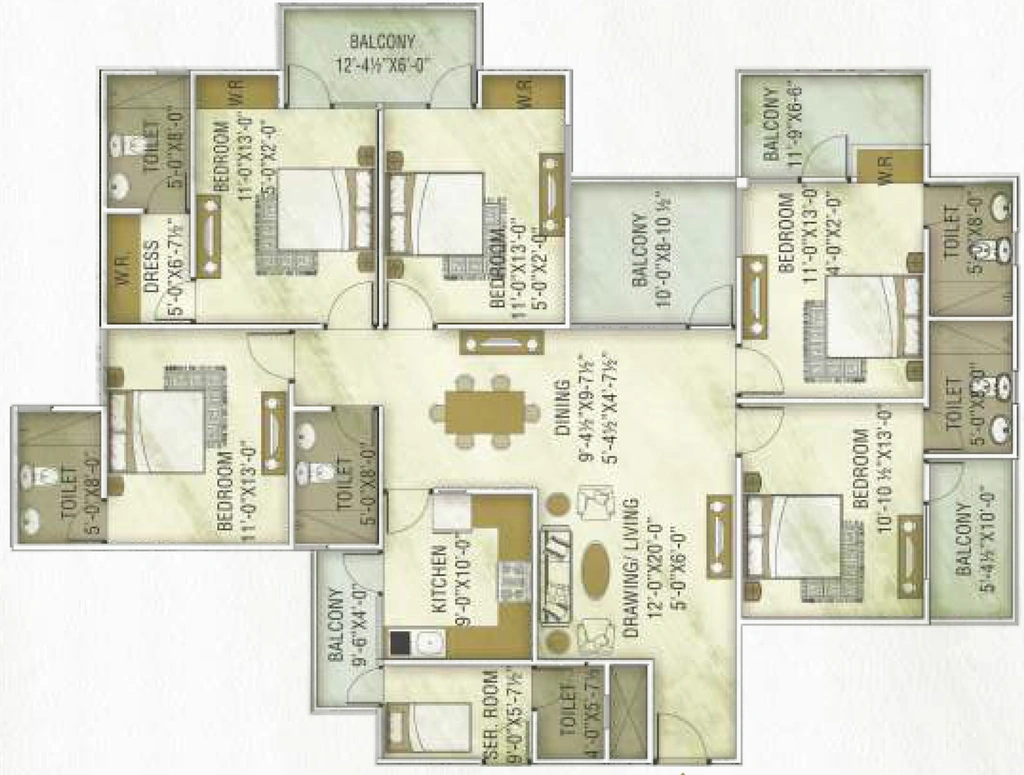 5 BHK Flat in Unique Apex Towers in Sangriya, Jodhpur - Image 925467
