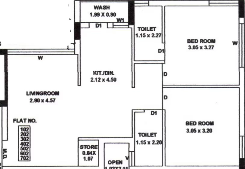 2 BHK Flat in Dhartidhan Height in Mavdi, Rajkot - Image 925385