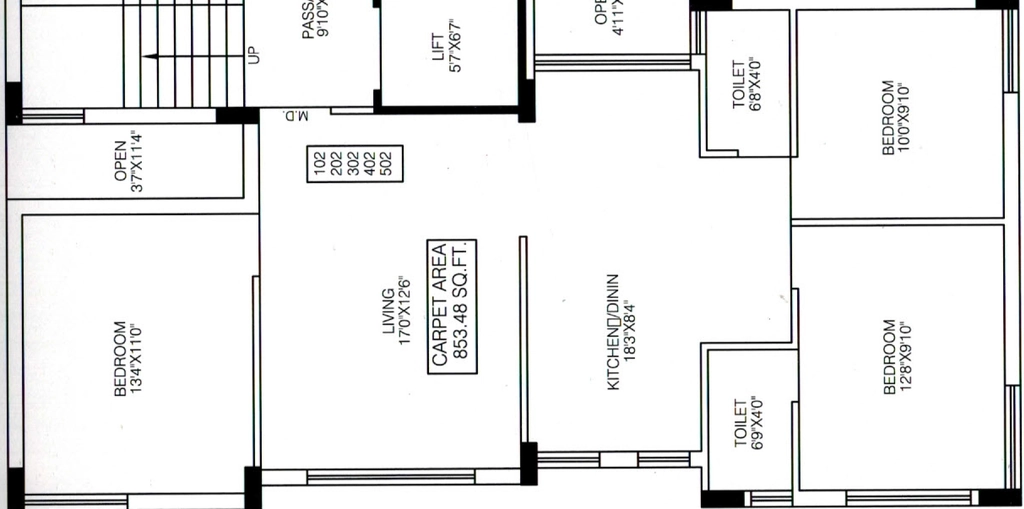 3 BHK Flat in Everest Dream in Mavdi, Rajkot - Image 925387