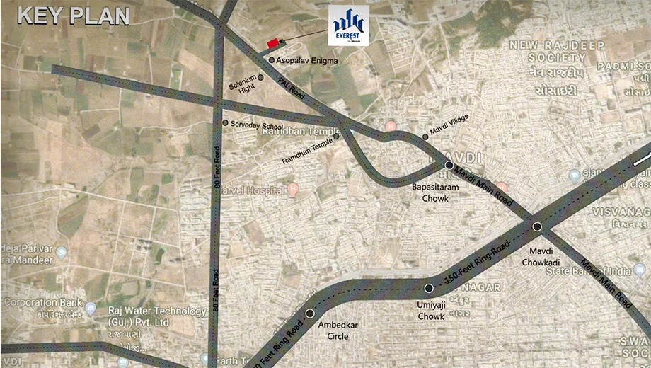 Location of Everest Dream in Mavdi, Rajkot - Image 420306