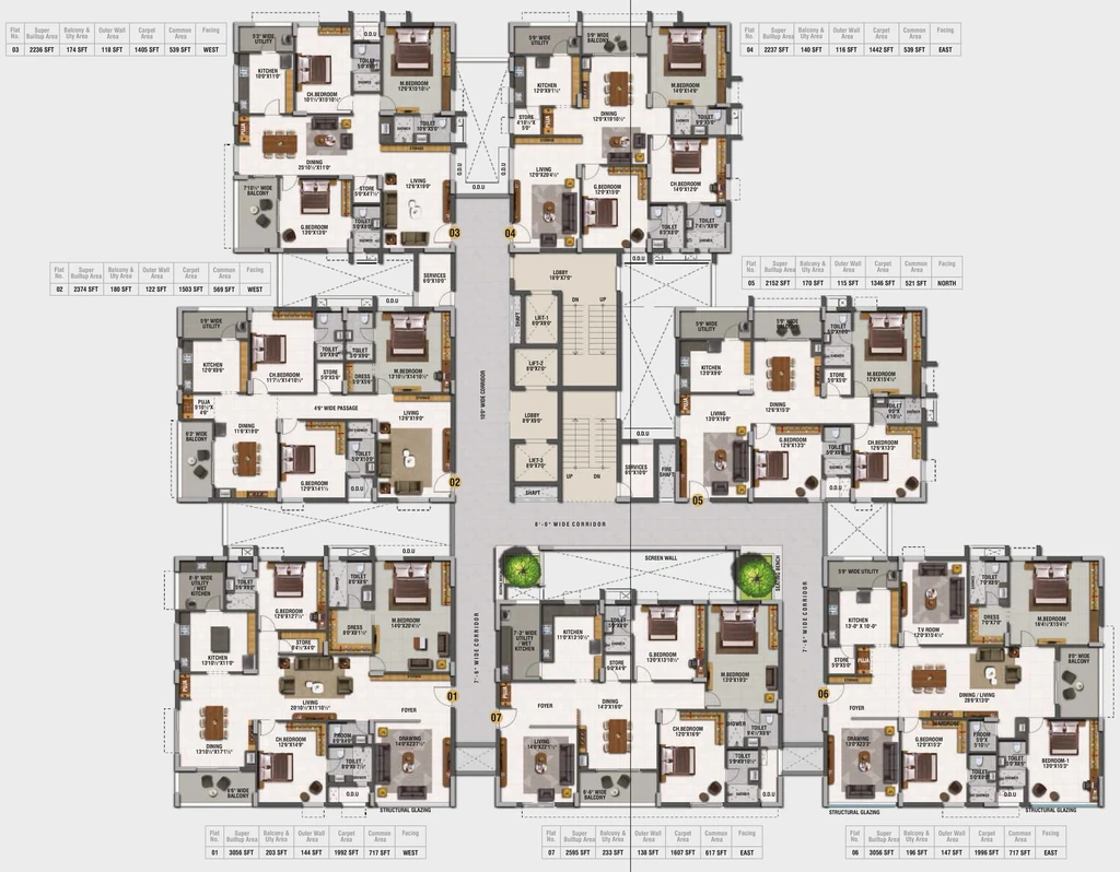 Floor Plan of Gcon The Prime in Dwaraka Nagar, Visakhapatnam - Image 420340