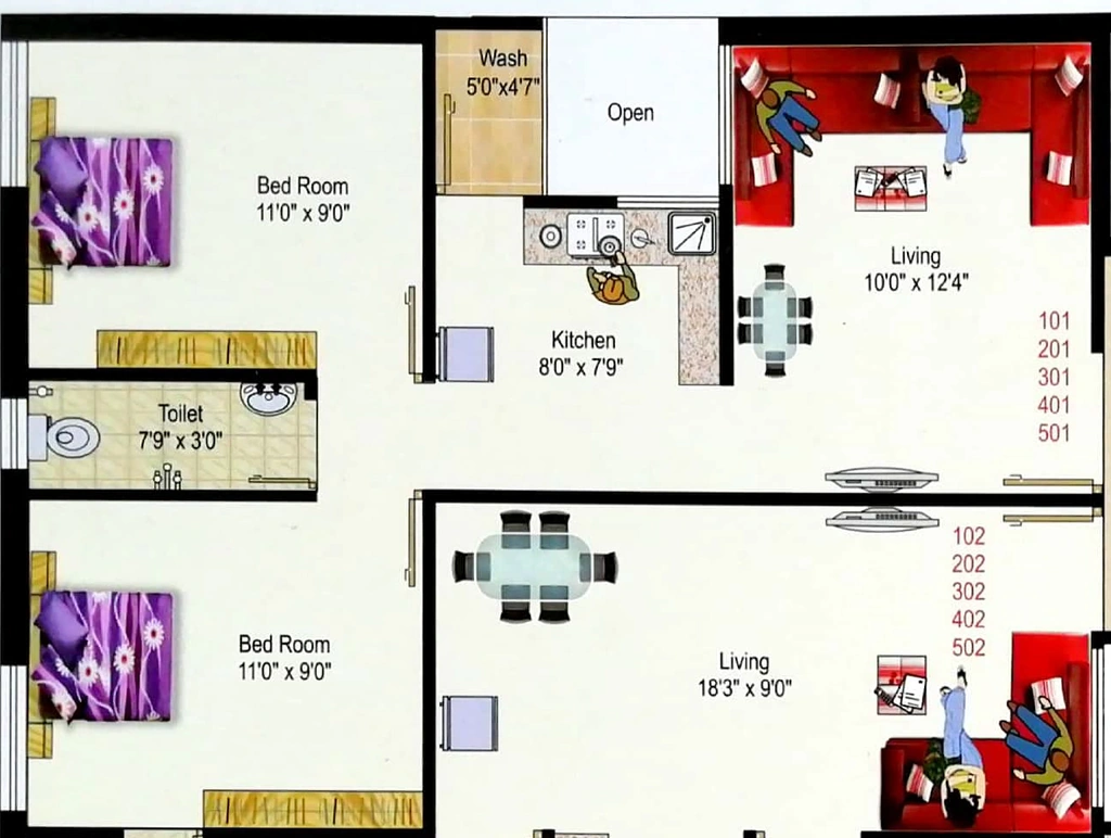 2 BHK Flat in Vision Fortune Heights in Mavdi, Rajkot - Image 925389