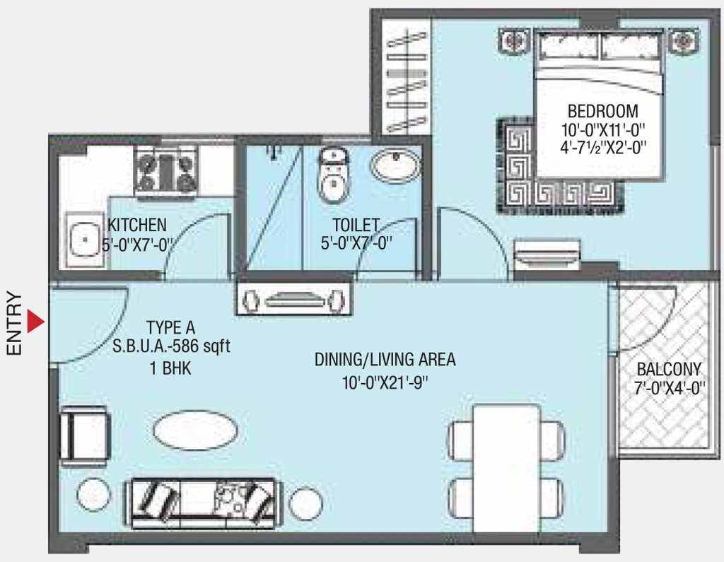 1 BHK Flat in Unique Green Acres in Chaukhan, Jodhpur - Image 925473