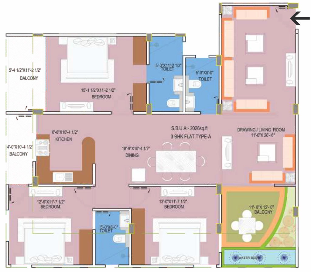 3 BHK Flat in Unique Solitaire in null, Jodhpur - Image 925481