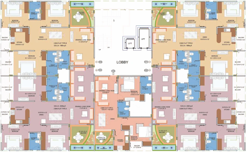 Floor Plan of Unique Solitaire in null, Jodhpur - Image 420613