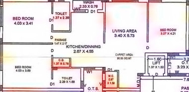 3 BHK Flat in Hillside Vraj Valley in Mota Mava, Rajkot - Image 925401