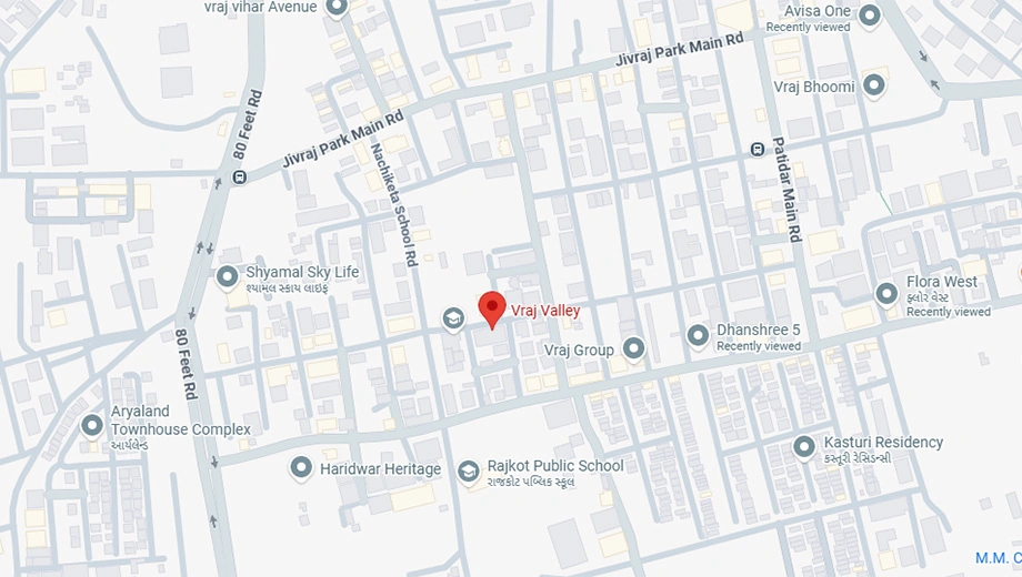 Location of Hillside Vraj Valley in Mota Mava, Rajkot - Image 420360