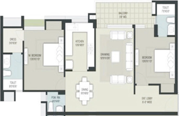 2 BHK Flat in Veetrag City in Bhadu Market, Jodhpur - Image 925482