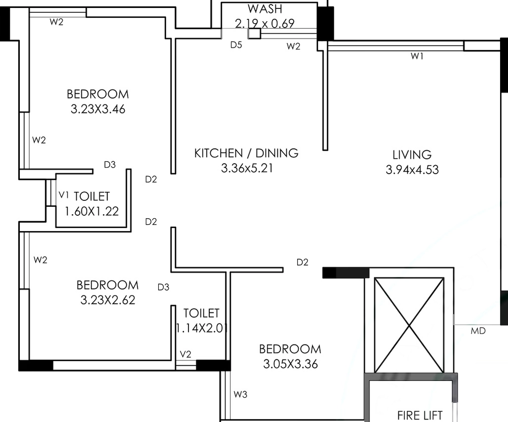 3 BHK Flat in Hindva Sonamahor Crest in Mavdi, Rajkot - Image 925408