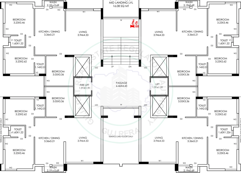 Floor Plan of Hindva Sonamahor Crest in Mavdi, Rajkot - Image 420381