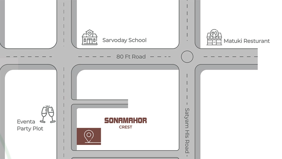 Location of Hindva Sonamahor Crest in Mavdi, Rajkot - Image 420379