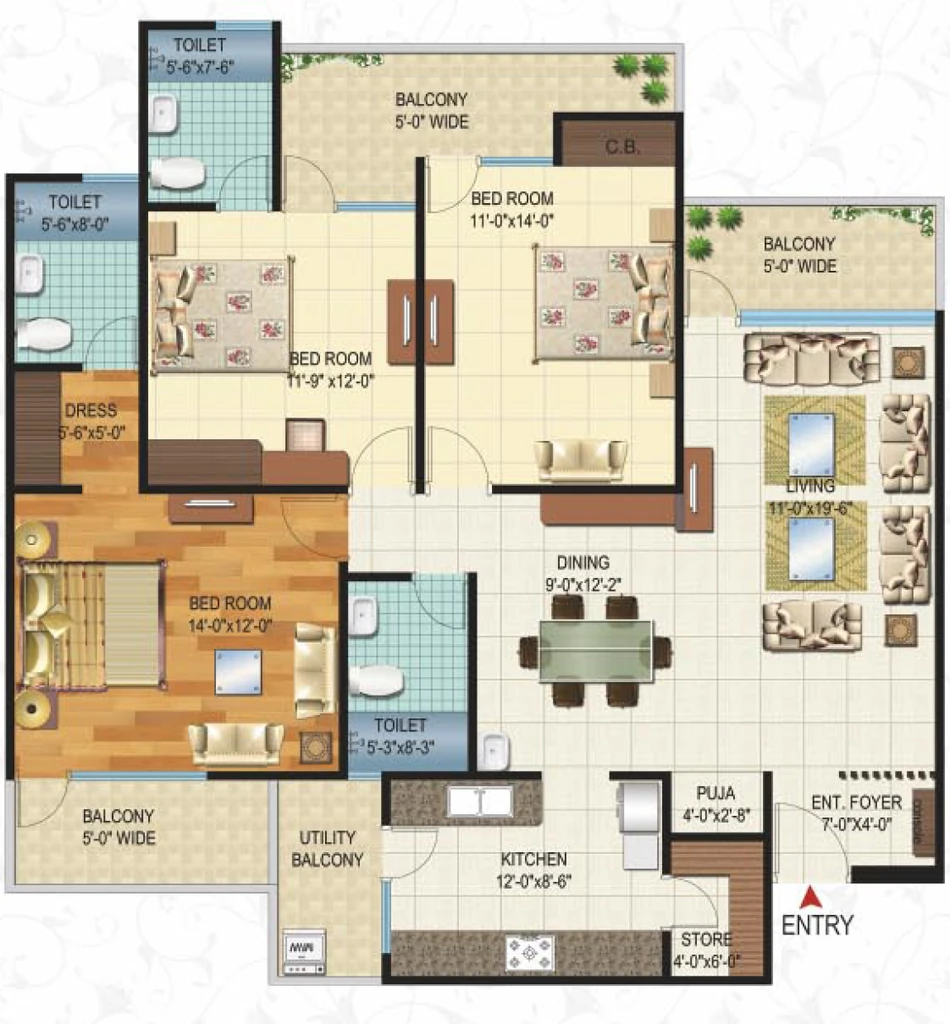 3 BHK Flat in Fifth Victorian Palace in Khema Ka Kuwa, Jodhpur - Image 925490