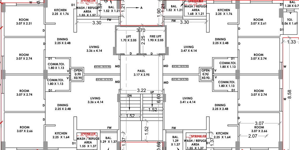 Floor Plan of Hindva Sonamahor Radha in Mavdi, Rajkot - Image 420429