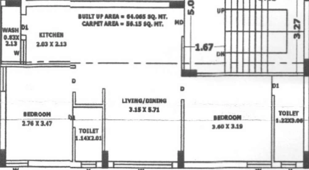 2 BHK Flat in Aqua Jash Apartment in Mavdi, Rajkot - Image 925433