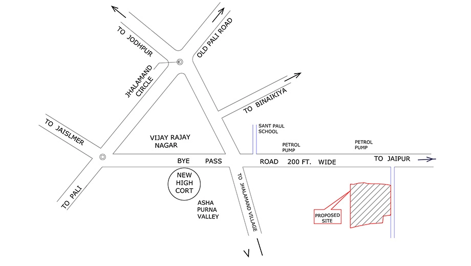 Location of Vision Nakshatra in Jhalamand, Jodhpur - Image 420954