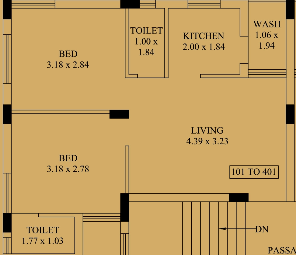 2 BHK Flat in JD Jenil Appartment in Mavdi, Rajkot - Image 925434