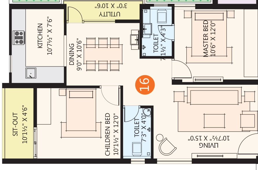 2 BHK Flat in JK Waterfront in Tadepalli, Vijayawada - Image 925437