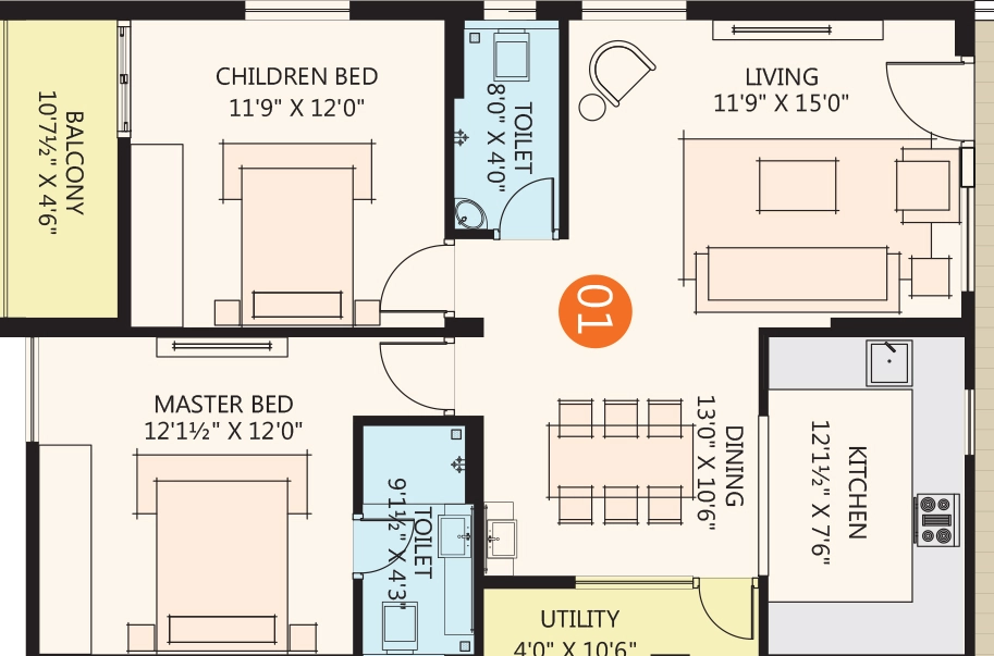 2 BHK Flat in JK Waterfront in Tadepalli, Vijayawada - Image 925438