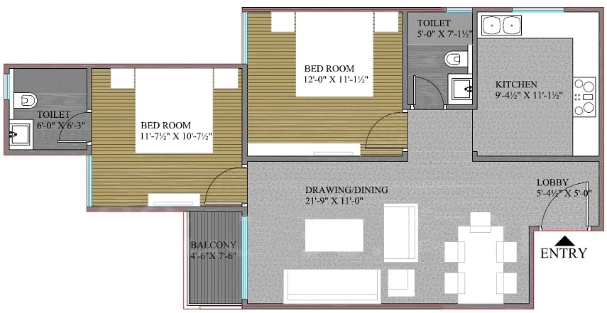 2 BHK Flat in ABL The Kingdom in Kabir Nagar, Jodhpur - Image 925562