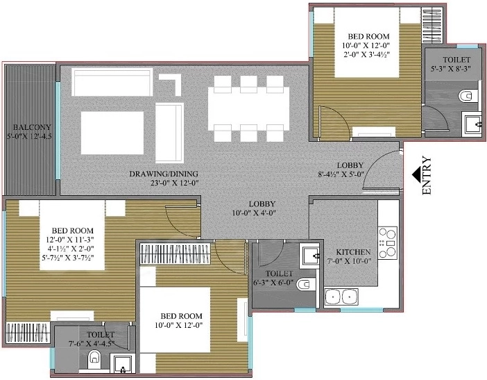 3 BHK Flat in ABL The Kingdom in Kabir Nagar, Jodhpur - Image 925566