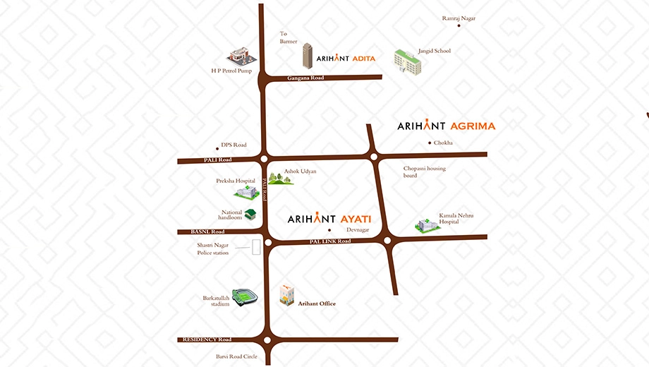Location of Arihant Adita in Gangana, Jodhpur - Image 420904