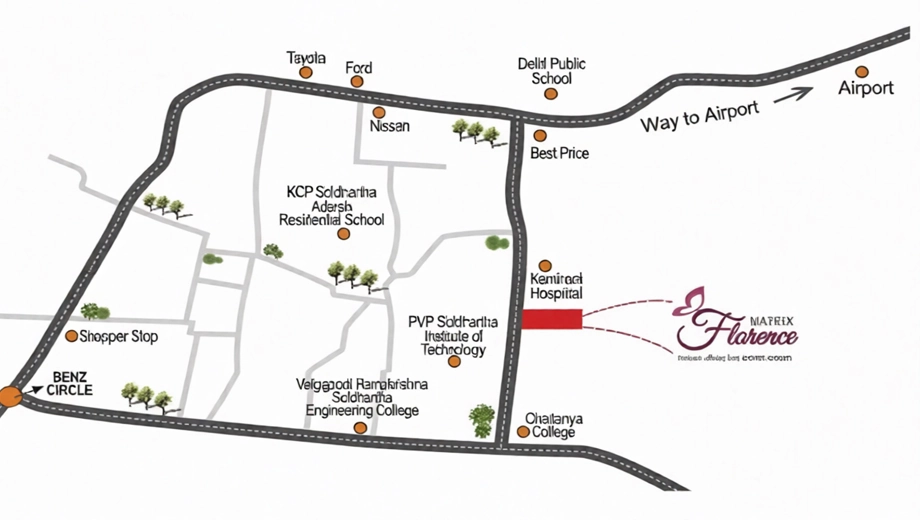 Location of Matrix Florence in Poranki, Vijayawada - Image 420574